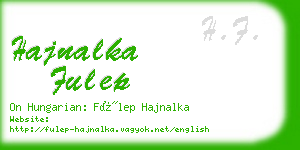 hajnalka fulep business card