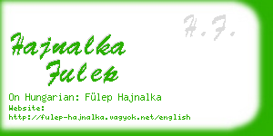 hajnalka fulep business card